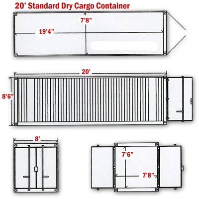 Standard steel rental containers